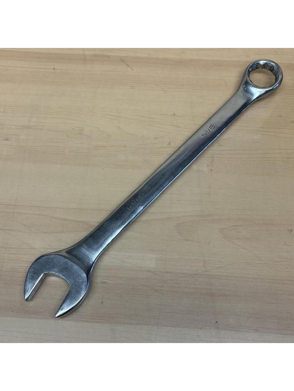 1-1/8” Combination Wrench Drop Forged SAE Large 12 Point Box End